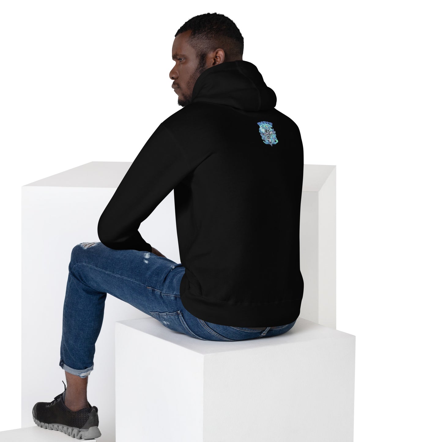 space blue hoodie