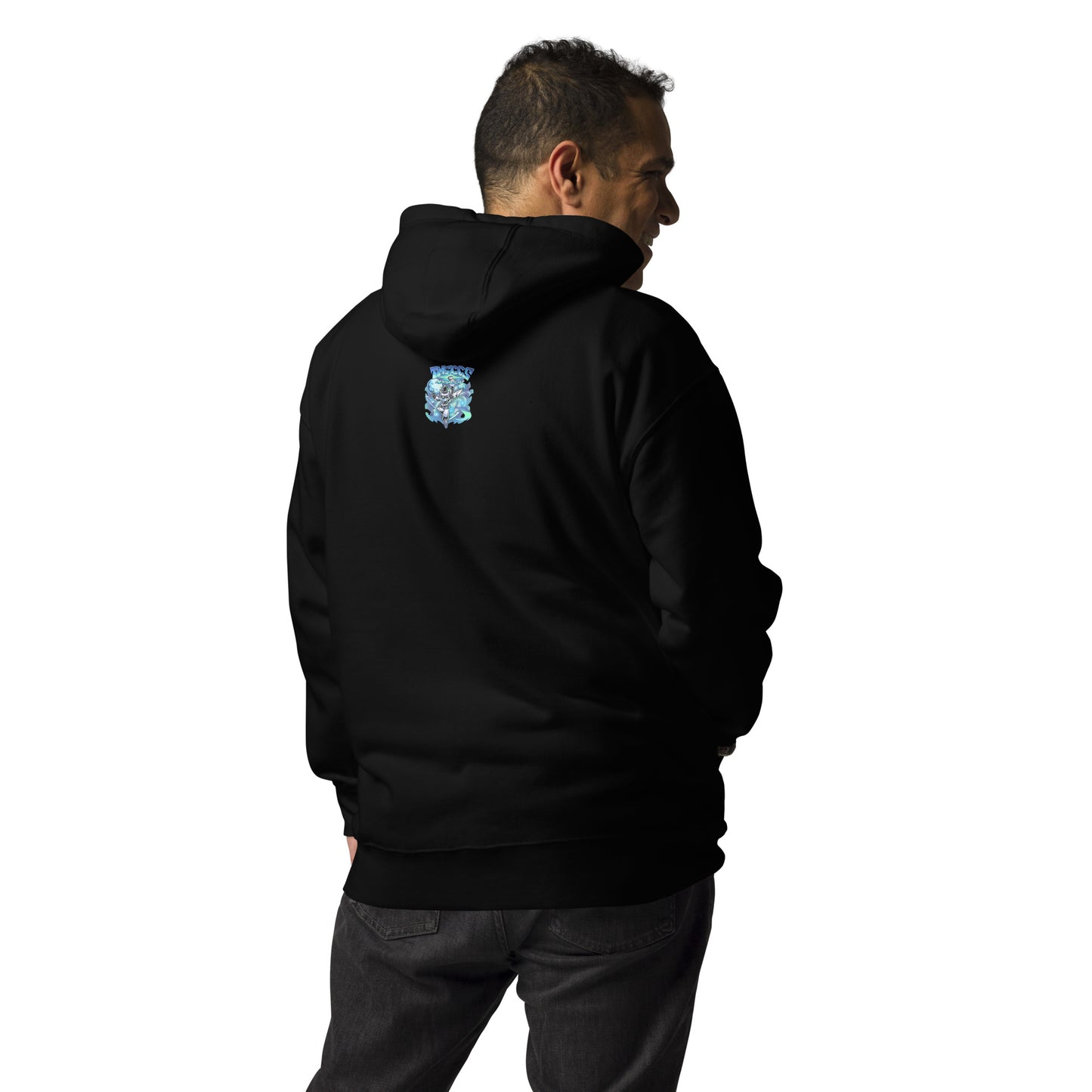 space blue hoodie