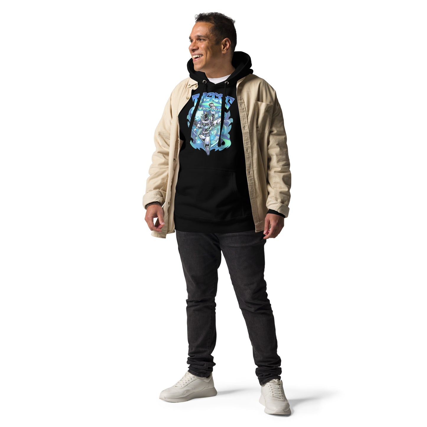 space blue hoodie