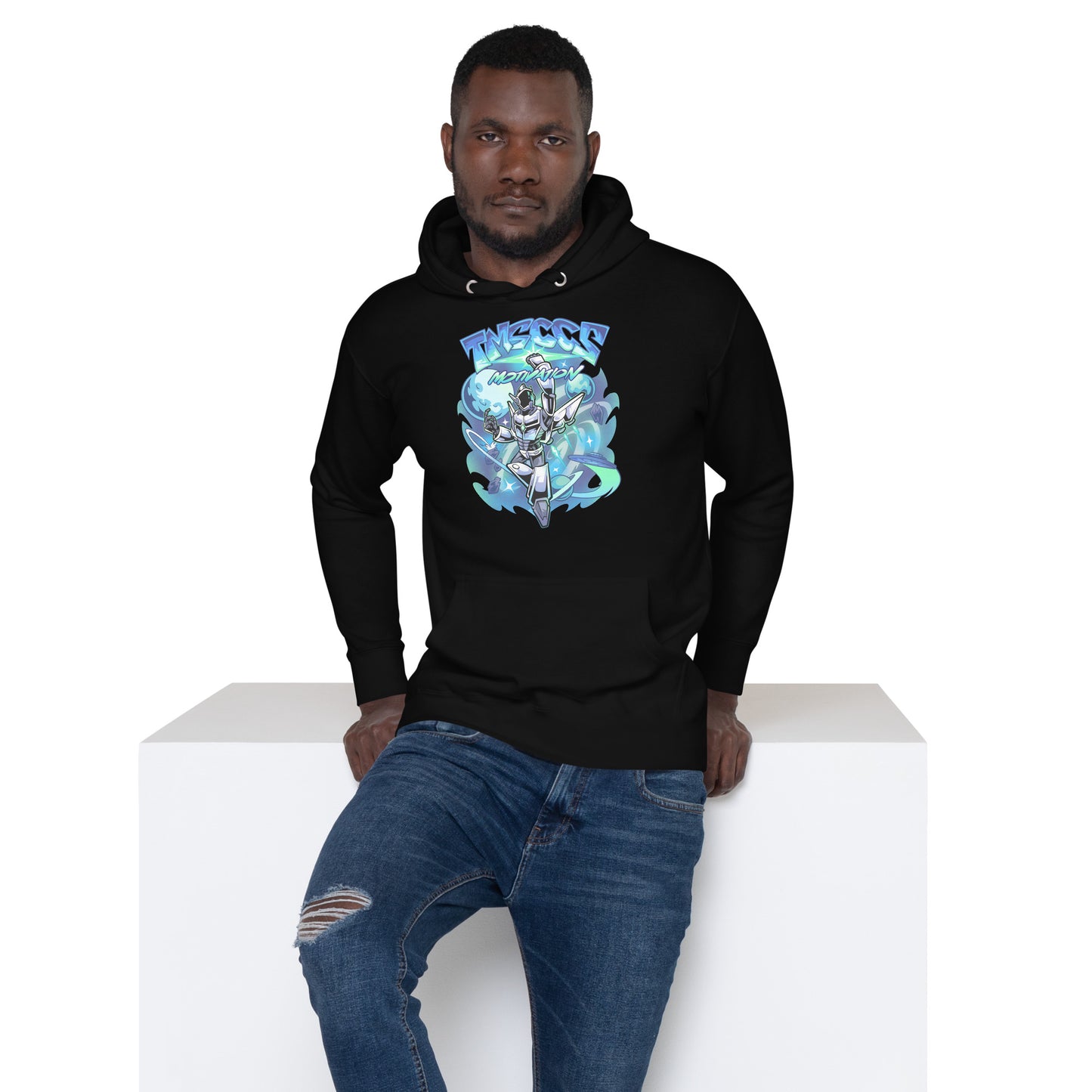space blue hoodie