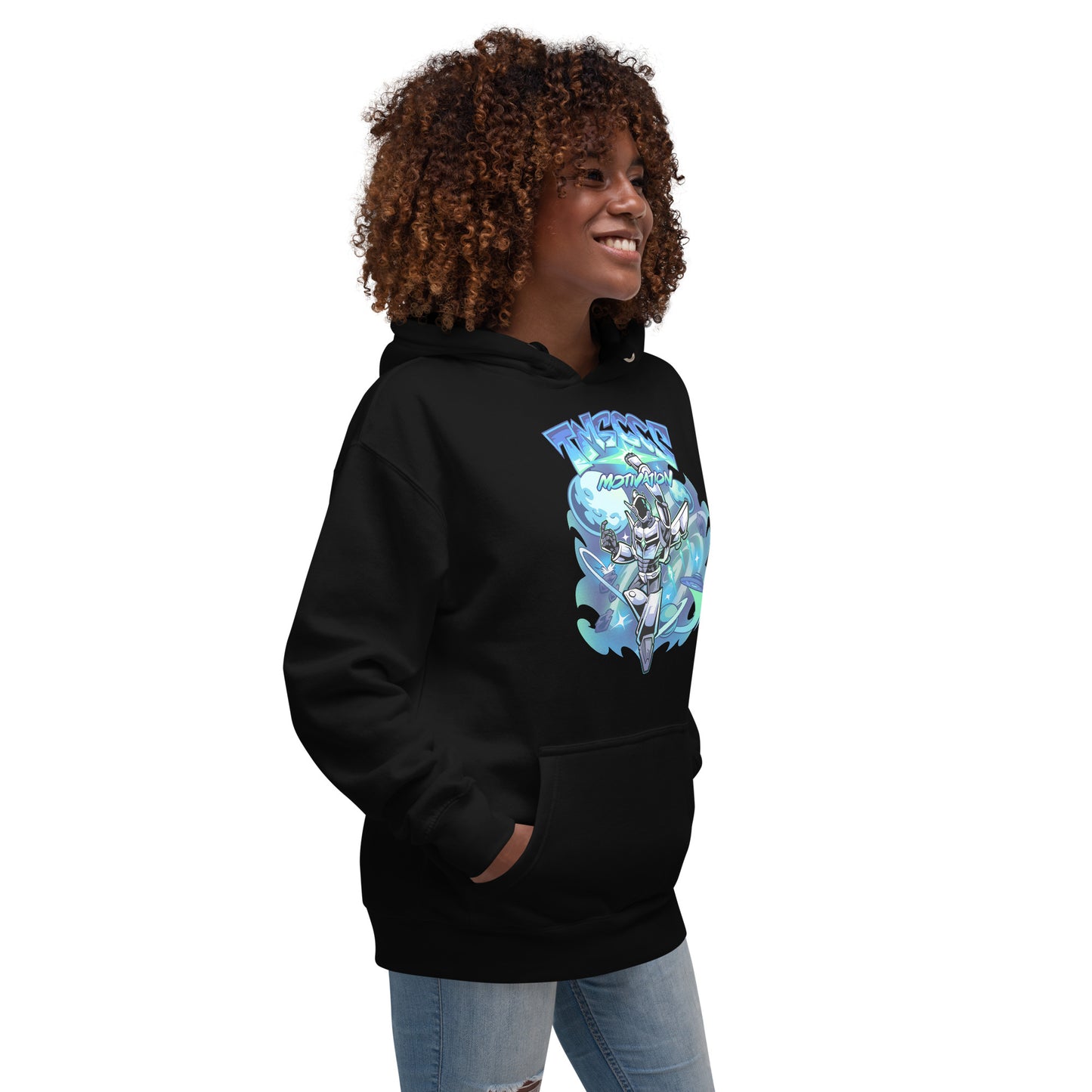 space blue hoodie