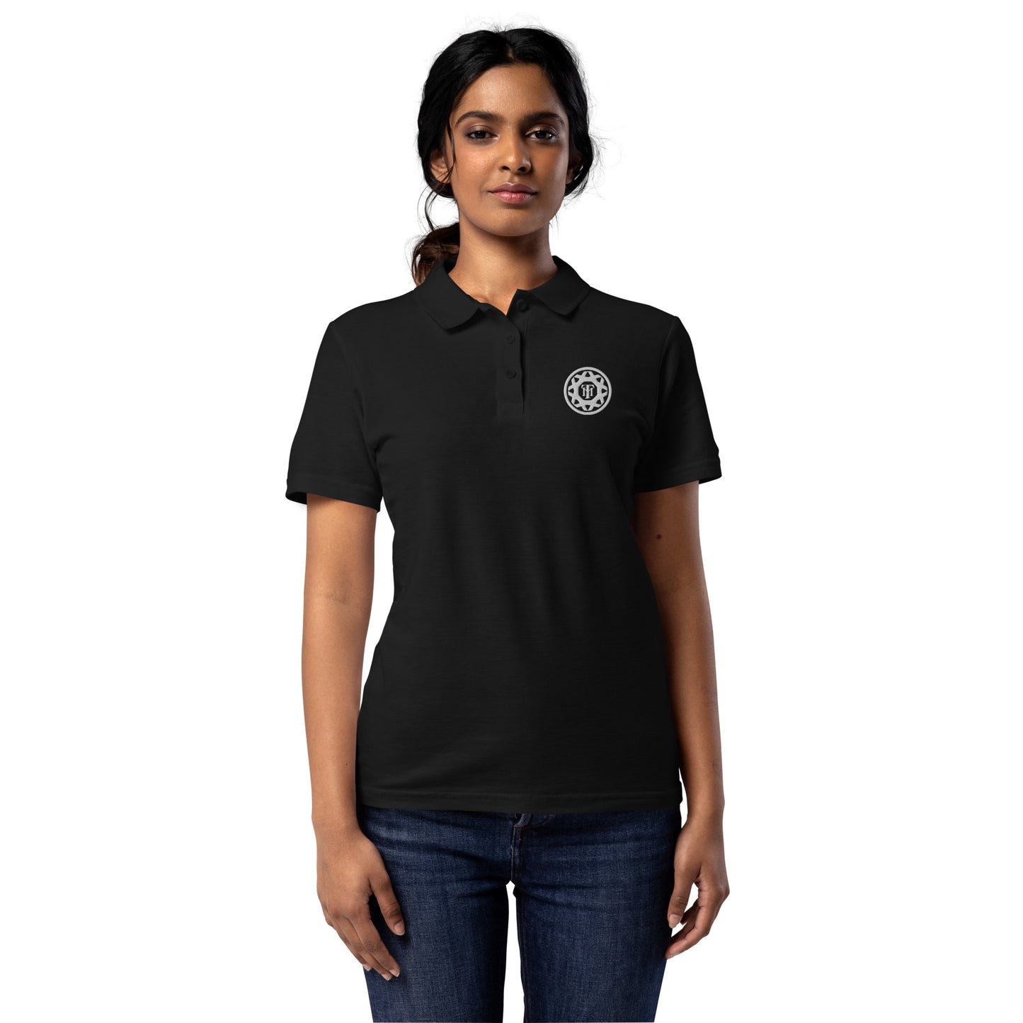 women’s emblem polo
