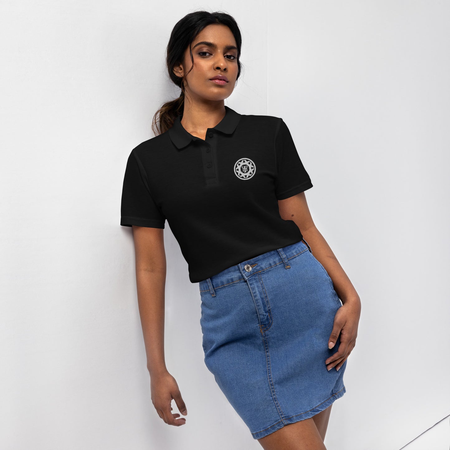 women’s emblem polo