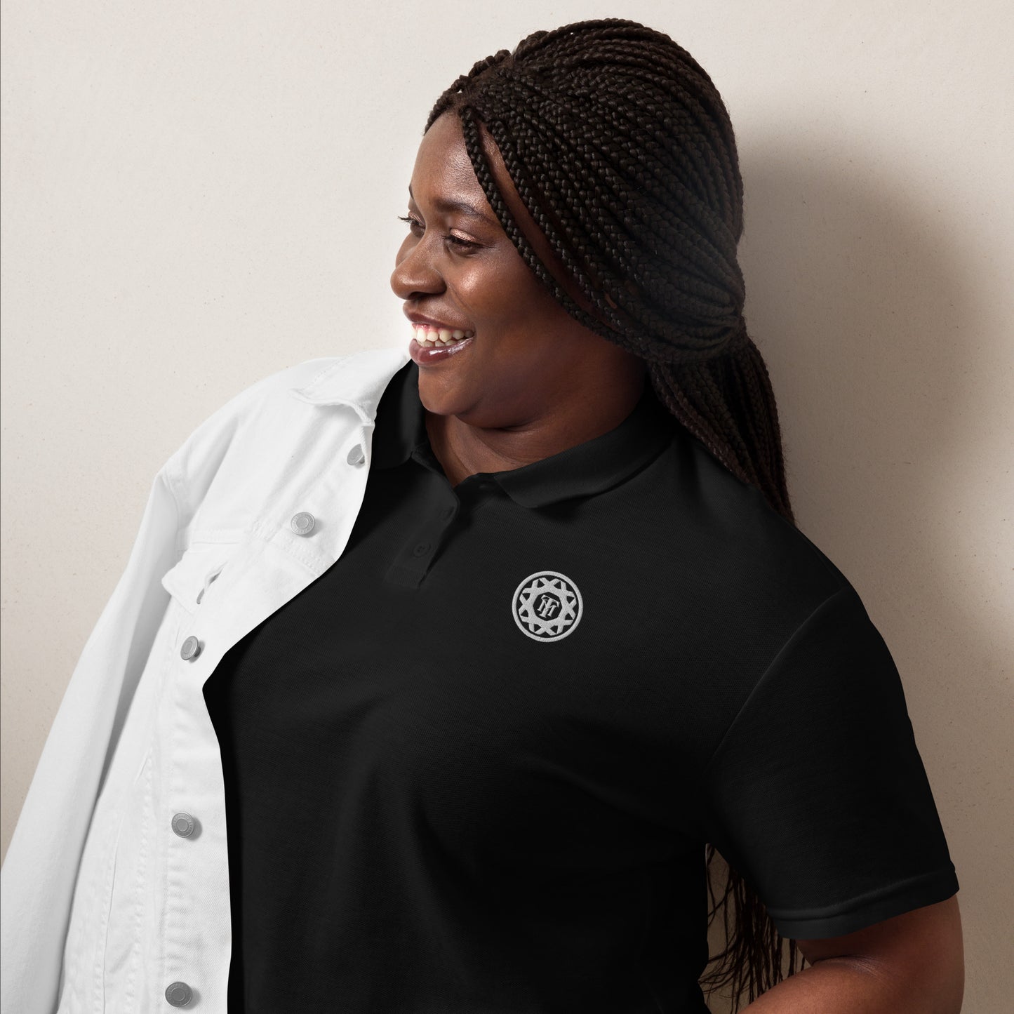 women’s emblem polo