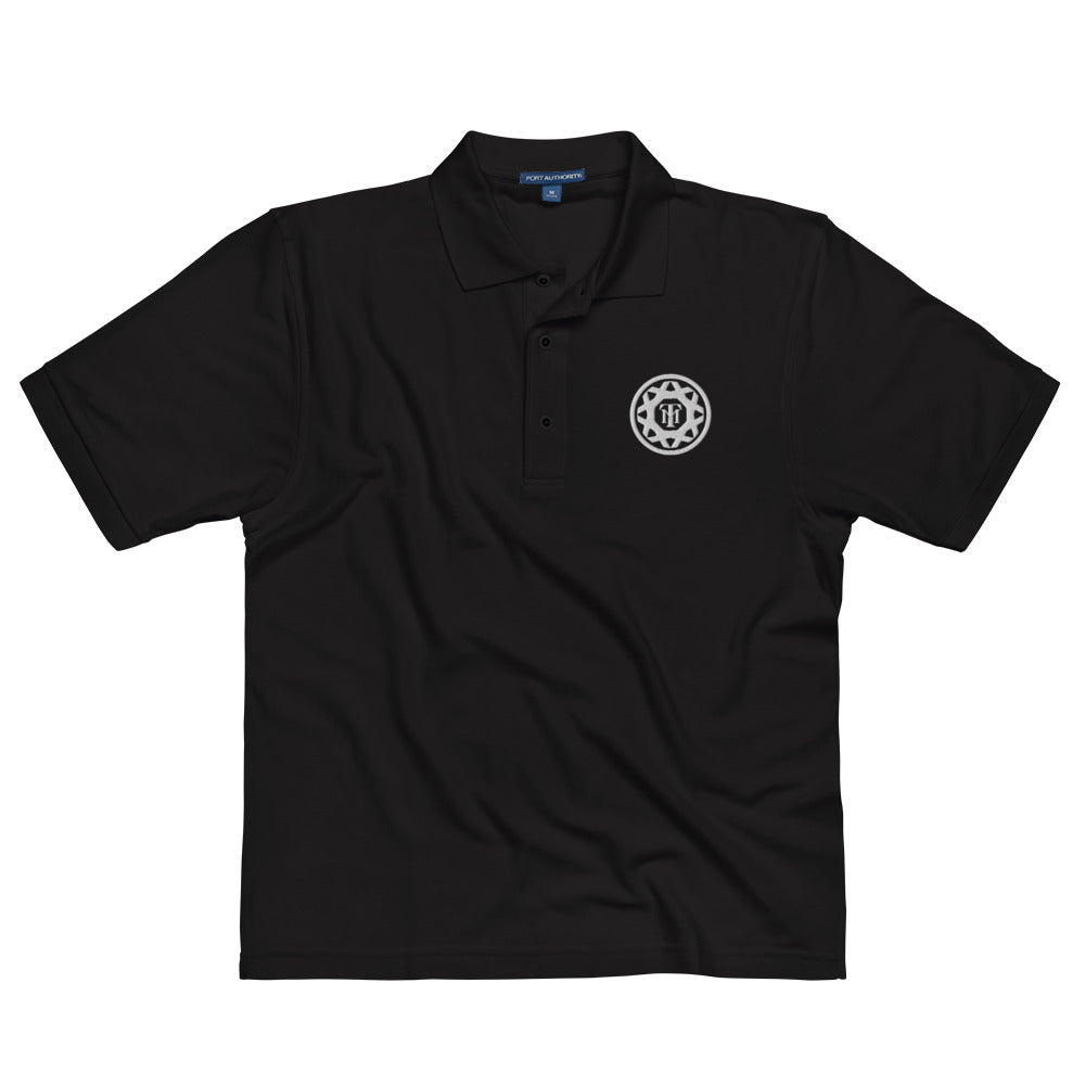 men's emblem polo