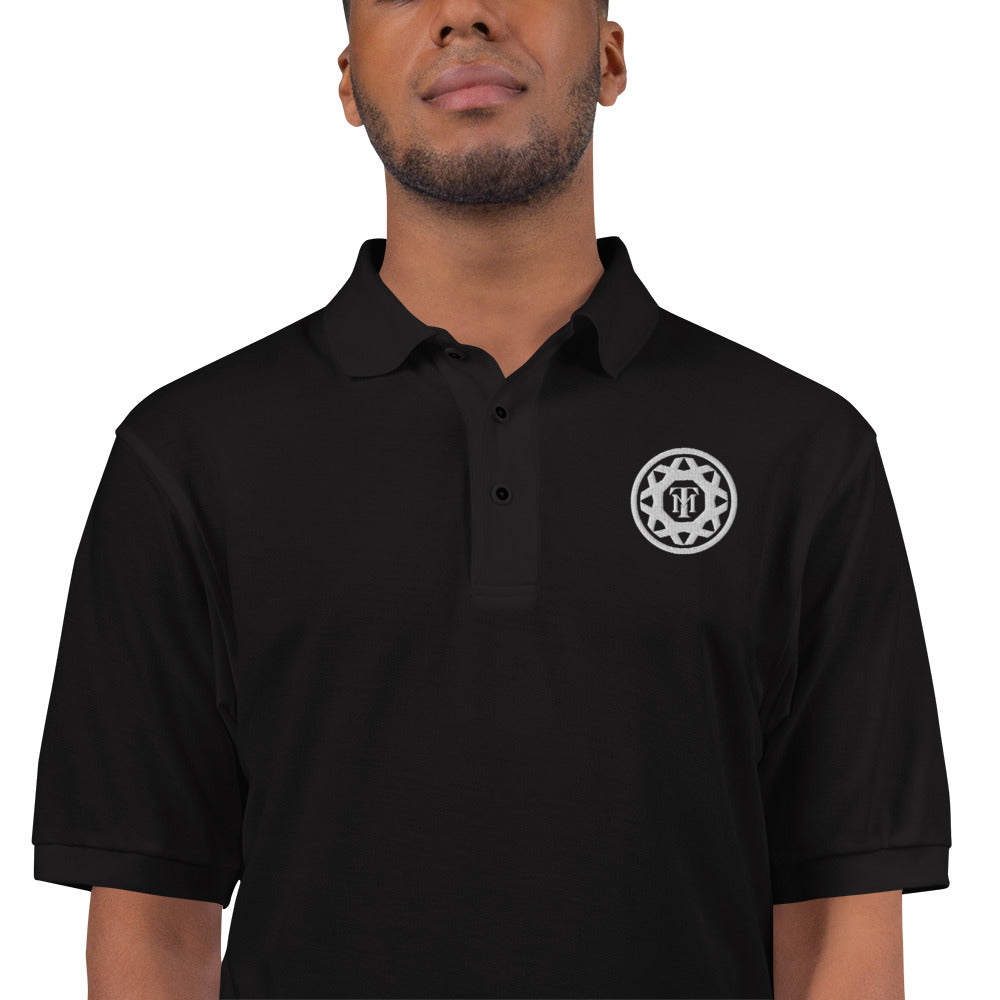 men's emblem polo